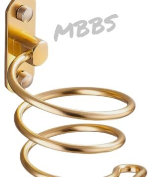 Wall Mounted Hairdryer Holder Golden Colour
